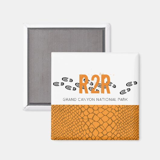 ハイキングブーツグランドキャニオンR2Rアドベンチャーおもしろい マグネット (正面/裏面)