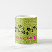 ハイキングブーツデニムむしろハイキングスポーツおもしろい モーフィングマグカップ (中央)