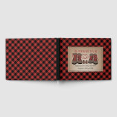 ハイキングブーツバッファロープレイドアドベンチャーベビーシャワー ゲストブック (全面)