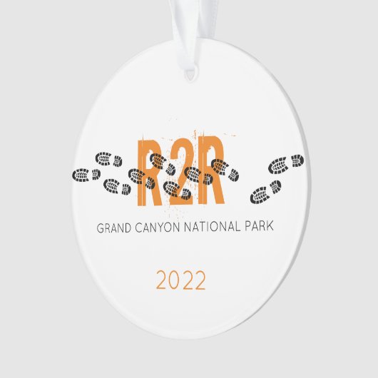 ハイキングブーツパーソナライズされたR2Rグランドキャニオン写真 オーナメント (正面)