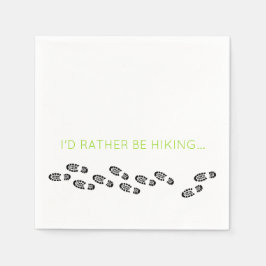 ハイキングブーツブラックむしろグリーンをハイキング スタンダードカクテルナプキン