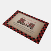 ハイキングブーツベビーシューズ取り外し靴 ドアマット (アングル)