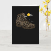 ハイキングブーツ カード (黄色い花)