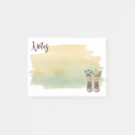ハイキングブーツ&ワイルドフラワー ポストイット