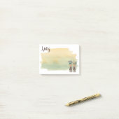 ハイキングブーツ&ワイルドフラワー ポストイット (デスク上)