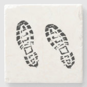 ハイキングブーツ – 足跡 – 石コースター ストーンコースター (正面)