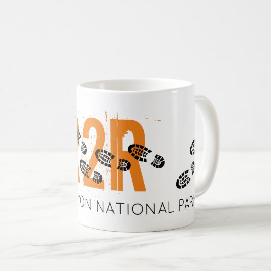 ハイキングブーツR2Rグランドキャニオン旅行記念品 コーヒーマグカップ (正面右)