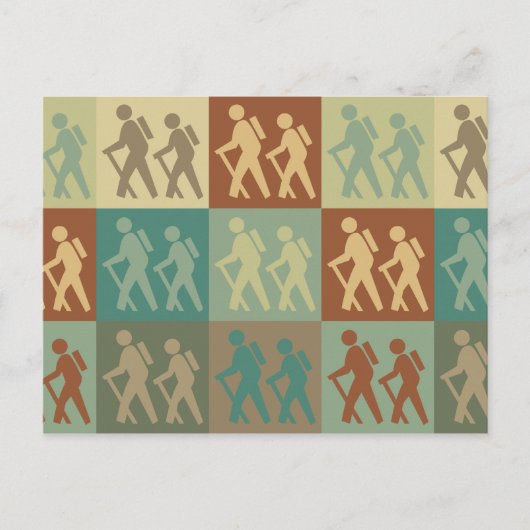 ハイキングポップ・アートのアート ポストカード (正面)