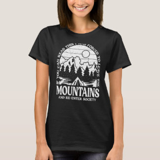 ハイキングマウンテンズアウトドアキャンパーハイキング自然ハイカー Tシャツ