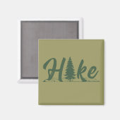 ハイキングロゴハイキングは松の木でハイキング マグネット (正面/裏面)