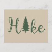 ハイキングロゴ松の木ハイキング恋人 シーズンポストカード (正面)