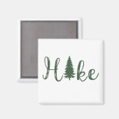 ハイキングロゴ松の木ハイキング恋人 マグネット (正面/裏面)