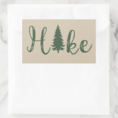 ハイキングロゴ松の木ハイキング恋人 長方形シール (バッグ)