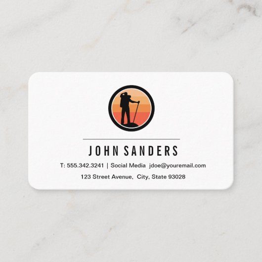 ハイキングロゴ 名刺 (正面)