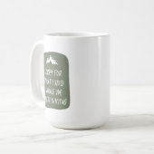 ハイキング中に申し訳ありませんおもしろい コーヒーマグカップ (正面左)