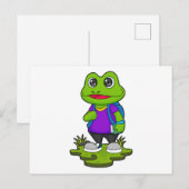 ハイキング中のカエル ポストカード (正面/裏面)