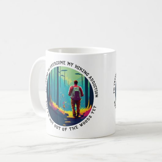 ハイキング中毒 コーヒーマグカップ (正面左)