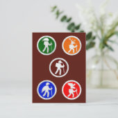 ハイキング動物のトレイルマーカー ポストカード (スタンド正面)