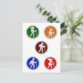 ハイキング動物のトレイルマーカー ポストカード (スタンド正面)