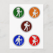 ハイキング動物のトレイルマーカー ポストカード (正面)