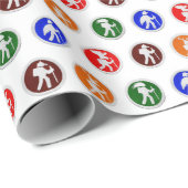 ハイキング動物トレイルのマーカーのラッピング紙 ラッピングペーパー (ロールコーナー)