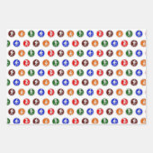 ハイキング動物ラッピング紙 ラッピングペーパーシート (正面)