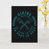 ハイキング名言 面白いハイキング ハイカー 旅人 カード (黄色い花)