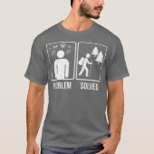 ハイキング問題を解決ハイカーギフトプレミアム Tシャツ (正面)