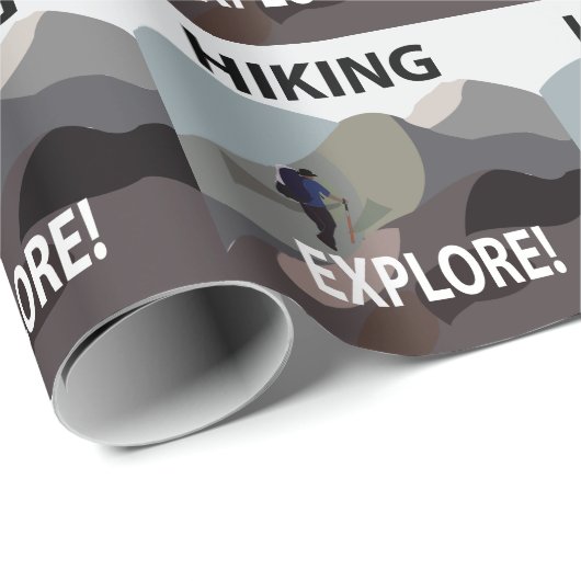 ハイキング山のハイキングを探索 ラッピングペーパー (ロールコーナー)