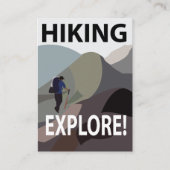 ハイキング山のハイキングを探索 名刺 (正面)