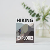 ハイキング山のハイキングを探索 名刺 (スタンド正面)