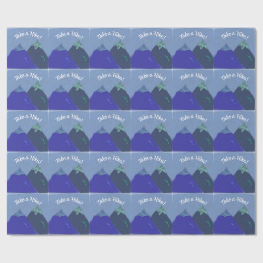 ハイキング山の峰に登る ラッピングペーパー (フラット)