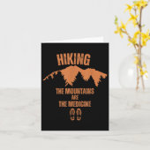 ハイキング山は医学哲学引用文Nat カード (黄色い花)