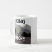 ハイキング山を探索アドベンチャーハイキング コーヒーマグカップ (正面左)