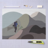 ハイキング山を探索アドベンチャーハイキング 薄葉紙 (クラフト)