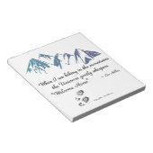 ハイキング山宇宙ウィスパーウェルカムホーム ノートパッド (アングル)