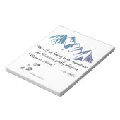 ハイキング山宇宙ウィスパーウェルカムホーム ノートパッド (回転)