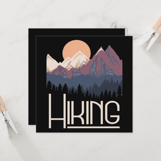 ハイキング山脈 カード (正面/裏面インサイチュ)