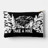 ハイキング引用文モノクロ山景色を撮る アクセサリーポーチ (裏面)