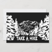 ハイキング引用文モノクロ山景色を撮る シーズンカード (裏面)