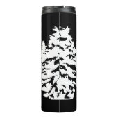 ハイキング引用文モノクロ山景色を撮る タンブラー (裏面)