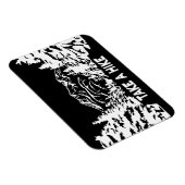 ハイキング引用文モノクロ山景色を撮る マグネット (右側)