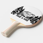 ハイキング引用文モノクロ山景色を撮る 卓球ラケット (正面アングル)
