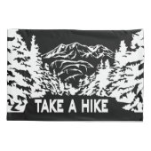 ハイキング引用文モノクロ山景色を撮る 枕カバー (裏面)