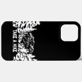 ハイキング引用文モノクロ山景色を撮る Case-Mate iPhoneケース (裏面 (横))