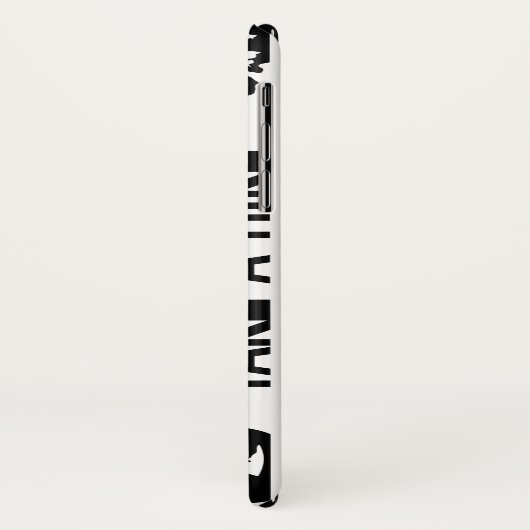 ハイキング引用文モノクロ山景色を撮る Case-Mate iPhoneケース (裏面/左)