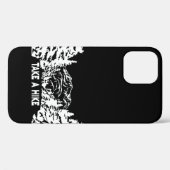 ハイキング引用文モノクロ山景色を撮る Case-Mate iPhoneケース (裏面 (横))