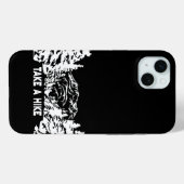 ハイキング引用文モノクロ山景色を撮る Case-Mate iPhoneケース (裏面 (横))