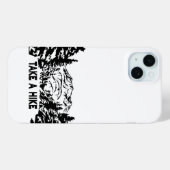 ハイキング引用文モノクロ山景色を撮る Case-Mate iPhoneケース (裏面 (横))