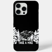 ハイキング引用文モノクロ山景色を撮る Case-Mate iPhoneケース (裏面)